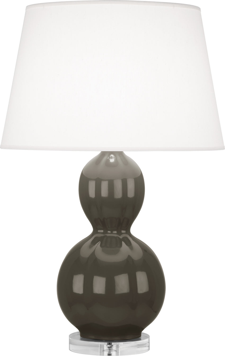 Robert Abbey - CG997 - One Light Table Lamp - Williamsburg Randolph - Gray Taupe Glazed Ceramic w/Lucite Base