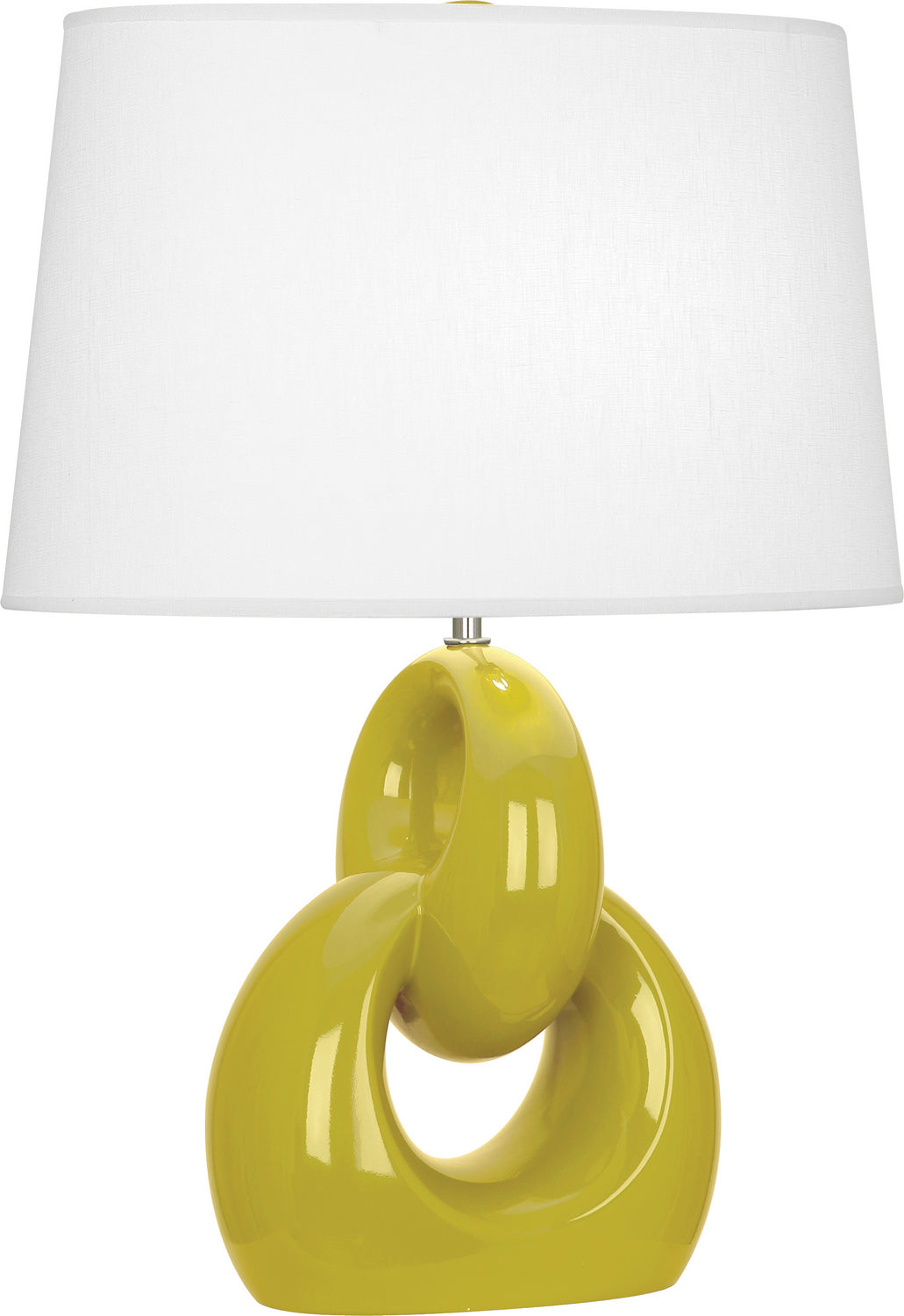 Robert Abbey - CI981 - One Light Table Lamp - Fusion - Citron Glazed Ceramic w/Polished Nickel