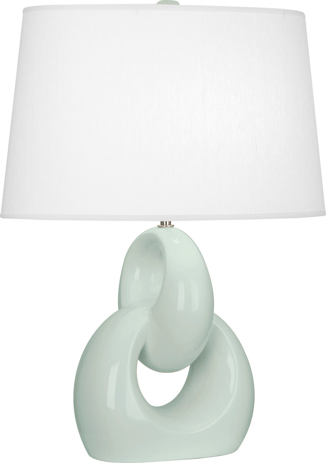 Robert Abbey - CL981 - One Light Table Lamp - Fusion - Celadon Glazed Ceramic w/Polished Nickel