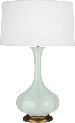 Robert Abbey - CL994 - One Light Table Lamp - Pike - Celadon Glazed Ceramic w/Aged Brass