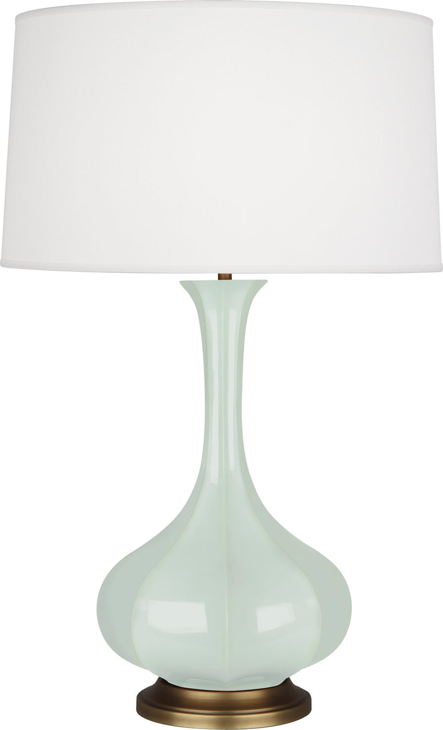 Robert Abbey - CL994 - One Light Table Lamp - Pike - Celadon Glazed Ceramic w/Aged Brass