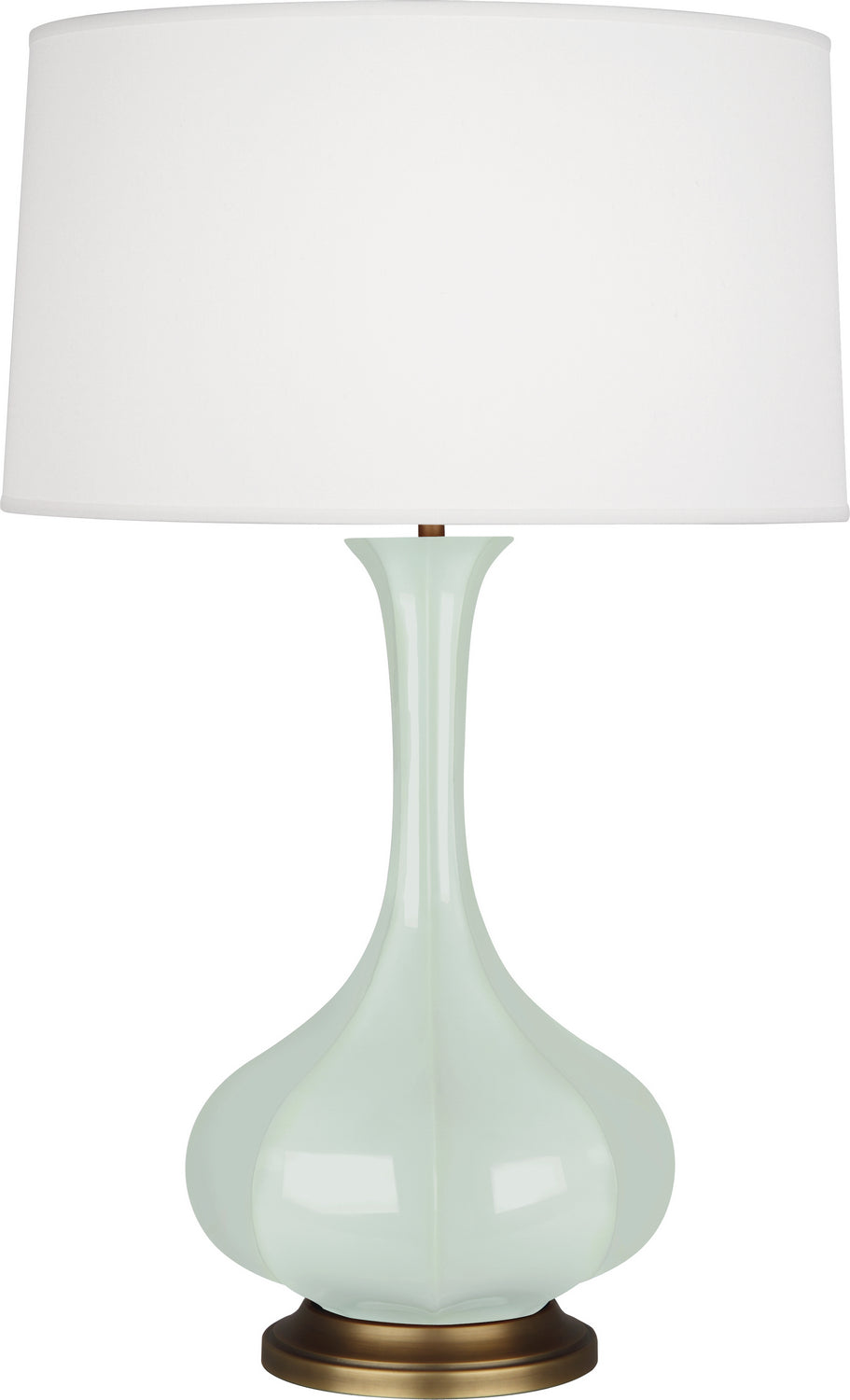 Robert Abbey - CL994 - One Light Table Lamp - Pike - Celadon Glazed Ceramic w/Aged Brass