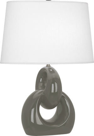 Robert Abbey - CR981 - One Light Table Lamp - Fusion - Ash Glazed Ceramic w/Polished Nickel