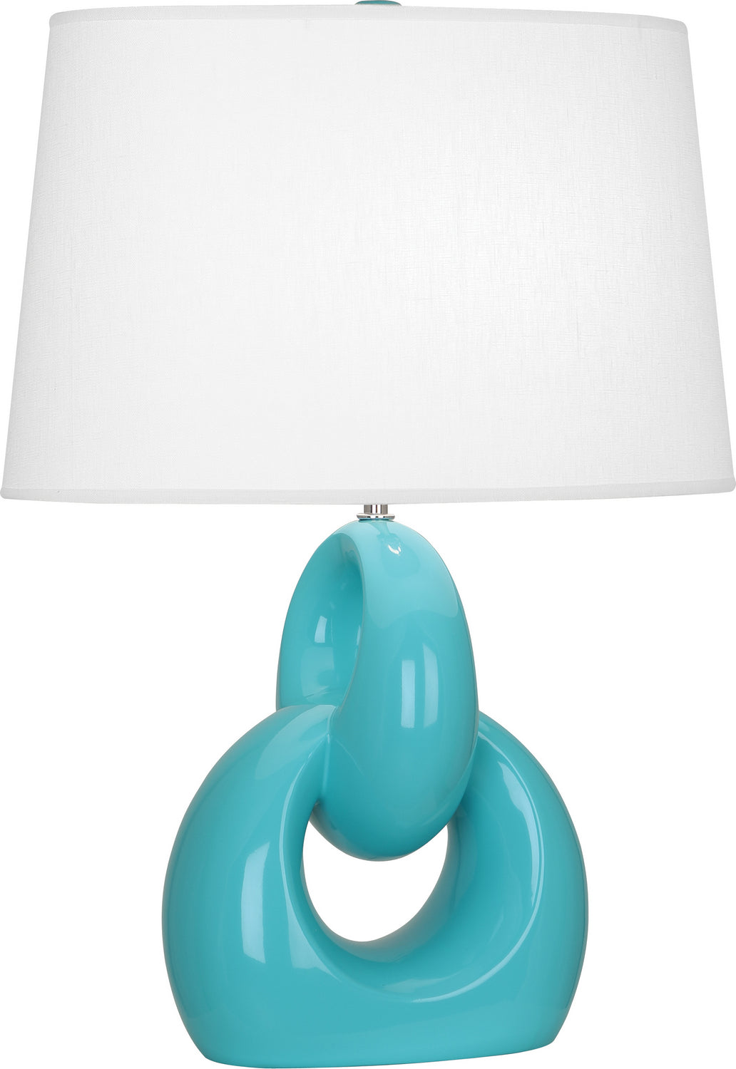 Robert Abbey - EB981 - One Light Table Lamp - Fusion - Egg Blue Glazed Ceramic w/Polished Nickel