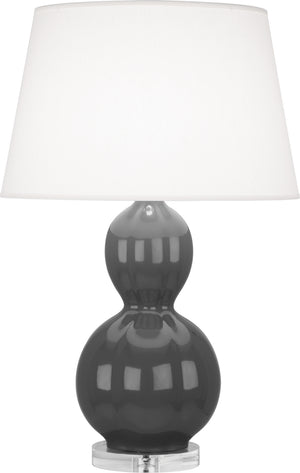 Robert Abbey - LB997 - One Light Table Lamp - Williamsburg Randolph - Dark Gray Glazed Ceramic w/Lucite Base