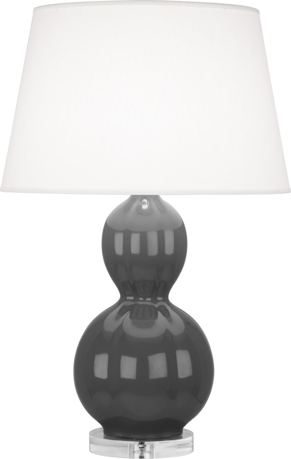 Robert Abbey - LB997 - One Light Table Lamp - Williamsburg Randolph - Dark Gray Glazed Ceramic w/Lucite
