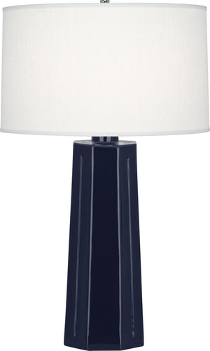 Robert Abbey - MB960 - One Light Table Lamp - Mason - Midnight Blue Glazed Ceramic