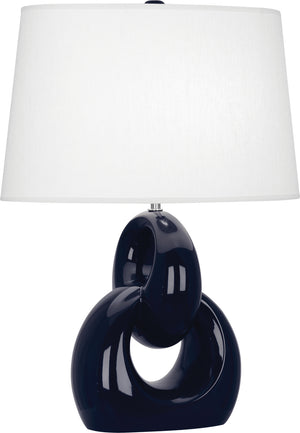 Robert Abbey - MB981 - One Light Table Lamp - Fusion - Midnight Blue Glazed Ceramic w/Polished Nickel