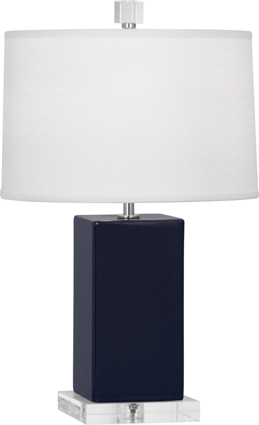 Robert Abbey - MB990 - One Light Accent Lamp - Small Harvey - Midnight Blue Glazed Ceramic