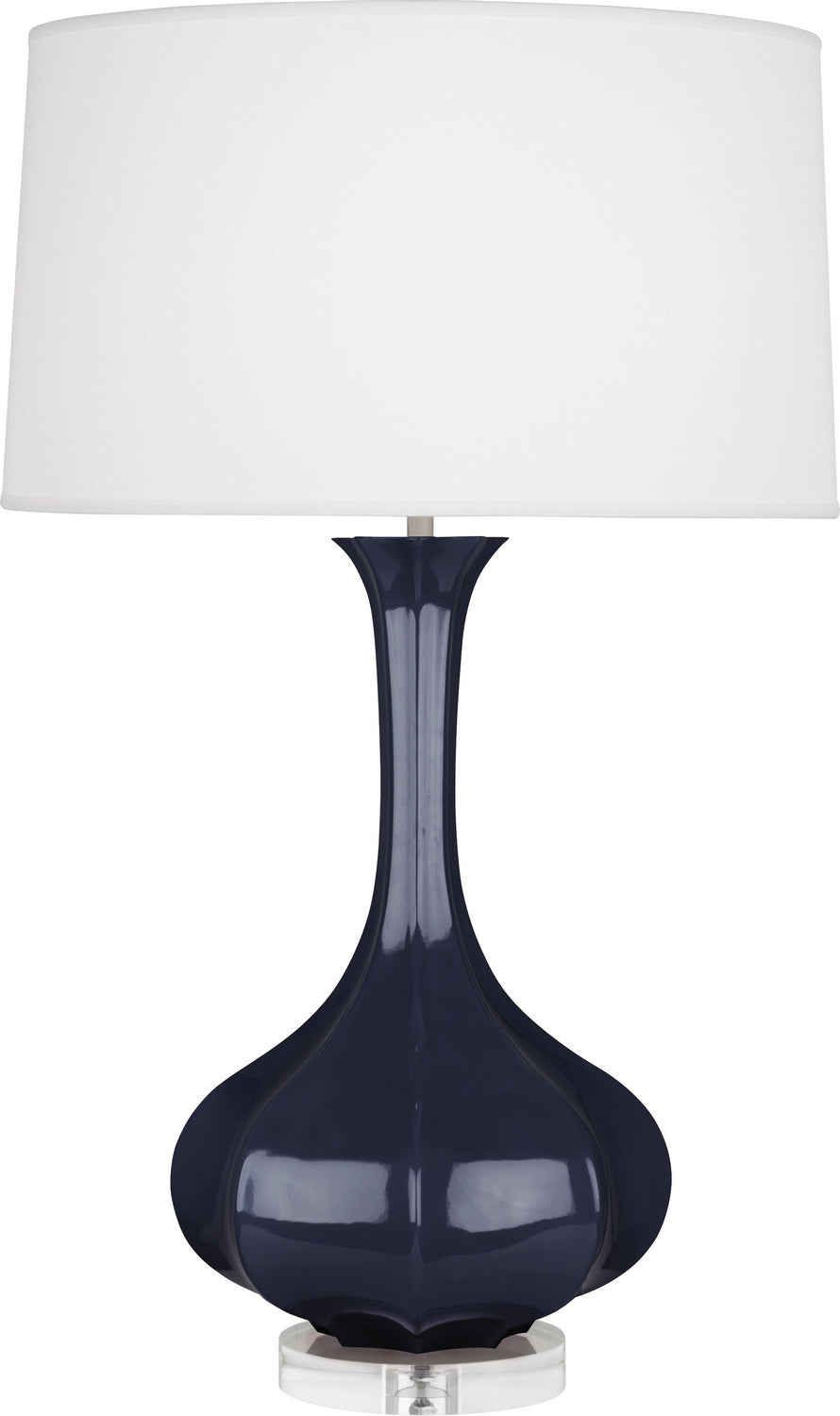 Robert Abbey - MB996 - One Light Table Lamp - Pike - Midnight Blue Glazed Ceramic Lucite Base