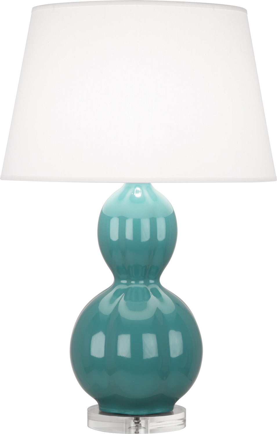 Robert Abbey - MT997 - One Light Table Lamp - Williamsburg Randolph - Blue Green Glazed Ceramic w/Lucite