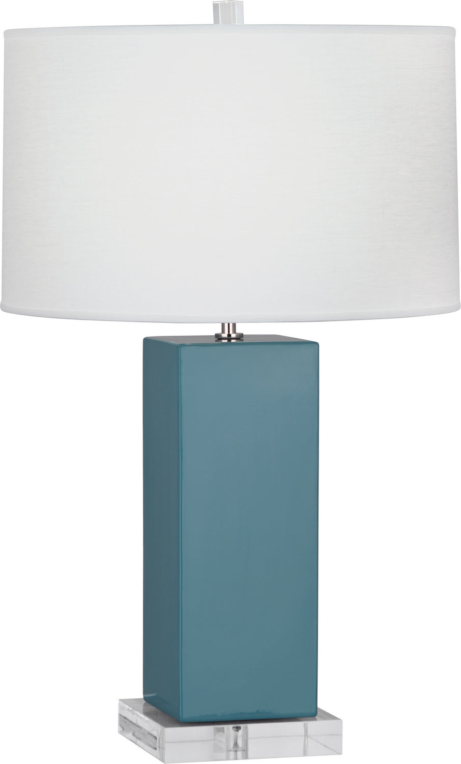 Robert Abbey - OB995 - One Light Table Lamp - Harvey - Steel Blue Glazed Ceramic