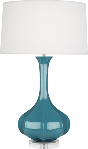 Robert Abbey - OB996 - One Light Table Lamp - Pike - Steel Blue Glazed Ceramic w/Lucite Base