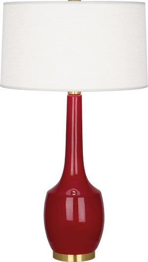 Robert Abbey - OX701 - One Light Table Lamp - Delilah - Oxblood Glazed Ceramic