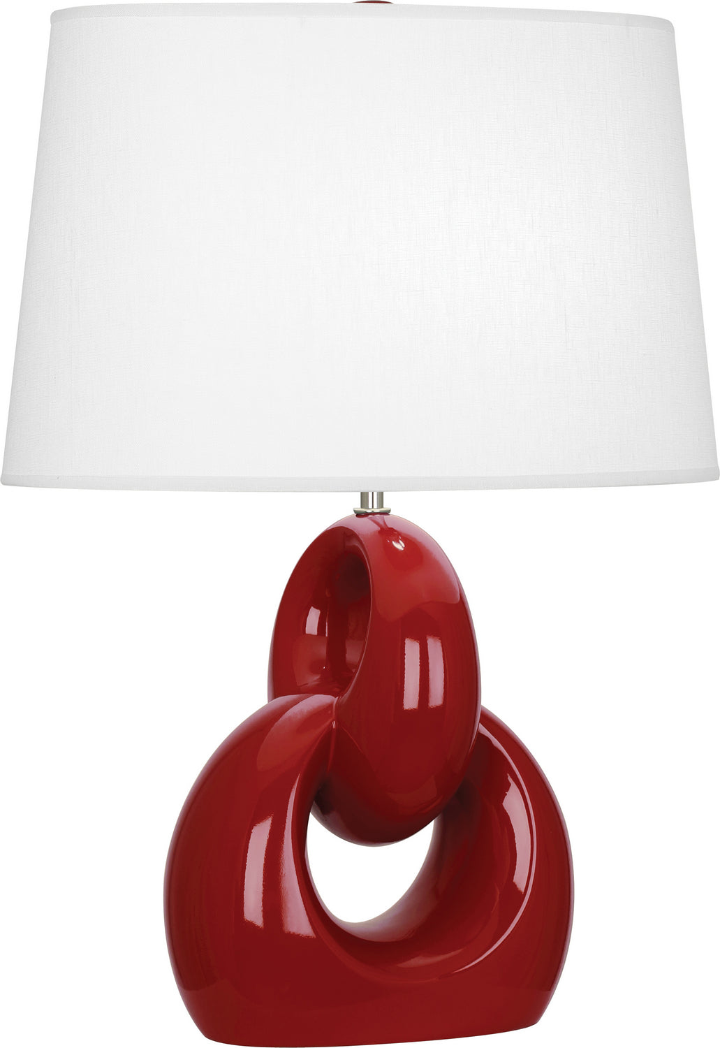 Robert Abbey - OX981 - One Light Table Lamp - Fusion - Oxblood Glazed Ceramic w/Polished Nickel