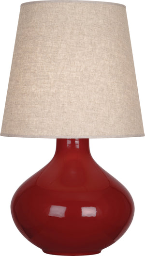 Robert Abbey - OX991 - One Light Table Lamp - June - Oxblood Glazed Ceramic