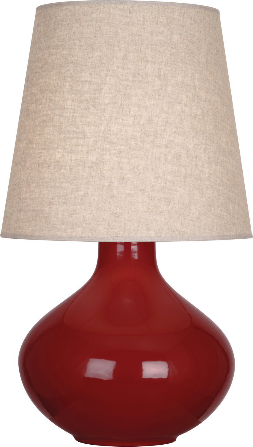 Robert Abbey - OX991 - One Light Table Lamp - June - Oxblood Glazed Ceramic