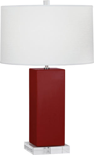 Robert Abbey - OX995 - One Light Table Lamp - Harvey - Oxblood Glazed Ceramic