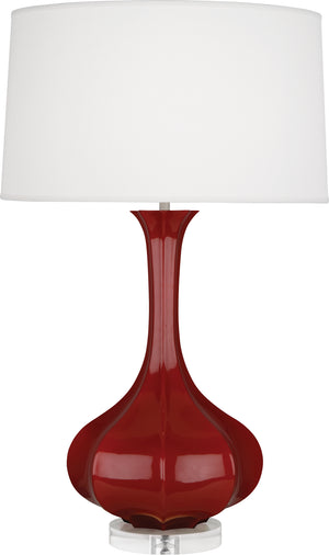Robert Abbey - OX996 - One Light Table Lamp - Pike - Oxblood Glazed Ceramic w/Lucite