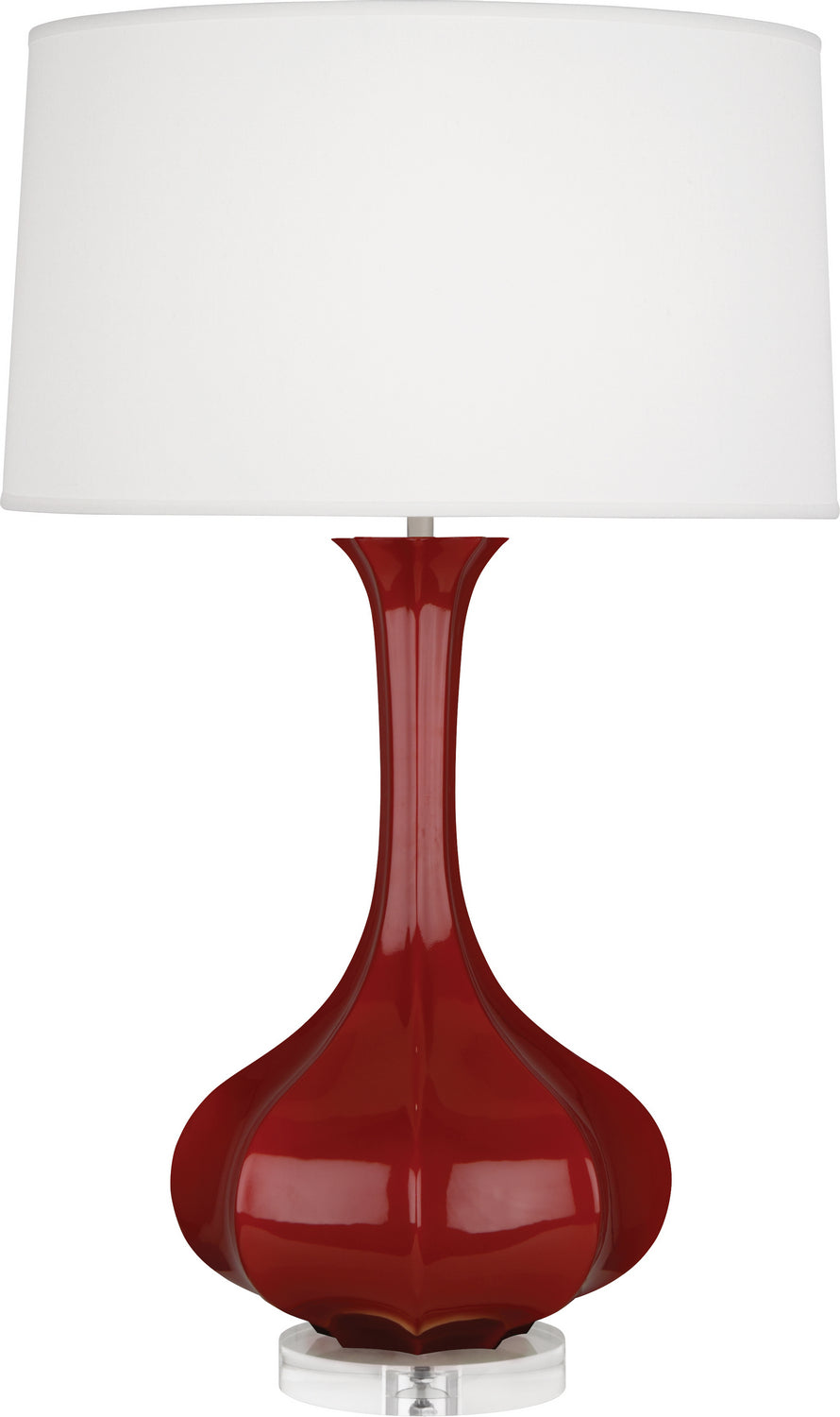 Robert Abbey - OX996 - One Light Table Lamp - Pike - Oxblood Glazed Ceramic w/Lucite