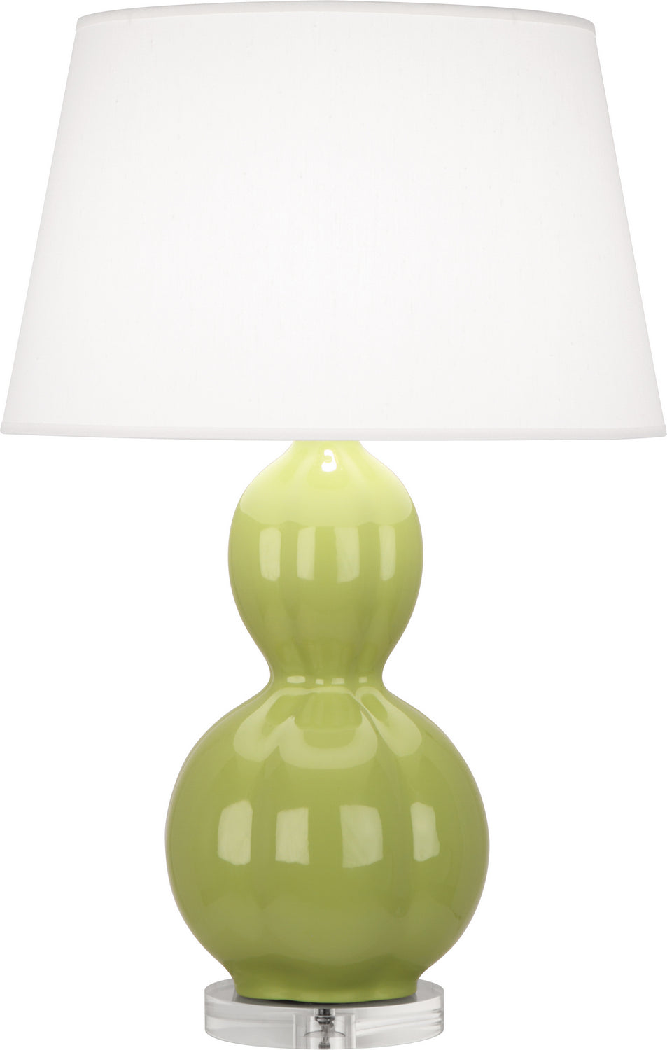 Robert Abbey - PG997 - One Light Table Lamp - Williamsburg Randolph - Muted Chartreuse Glazed Ceramic w/Lucite Base