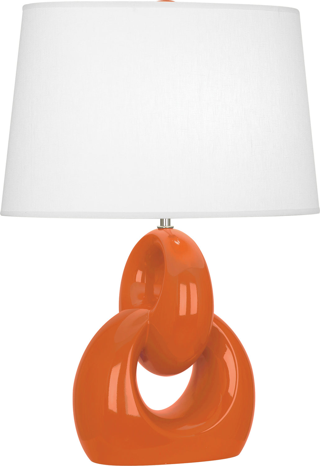 Robert Abbey - PM981 - One Light Table Lamp - Fusion - Pumpkin Glazed Ceramic w/Polished Nickel