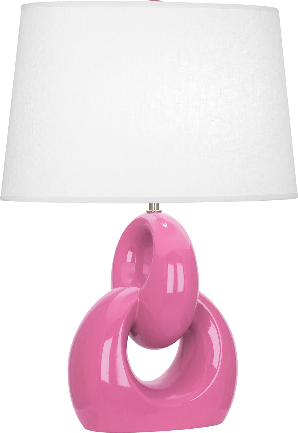 Robert Abbey - SP981 - One Light Table Lamp - Fusion - Shiaparelli Pink Glazed Ceramic w/Polished Nickel