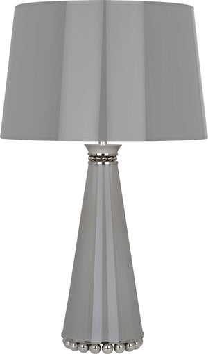 Robert Abbey - ST45 - One Light Table Lamp - Pearl - Smoky Taupe Lacquered Paint and Polished Nickel