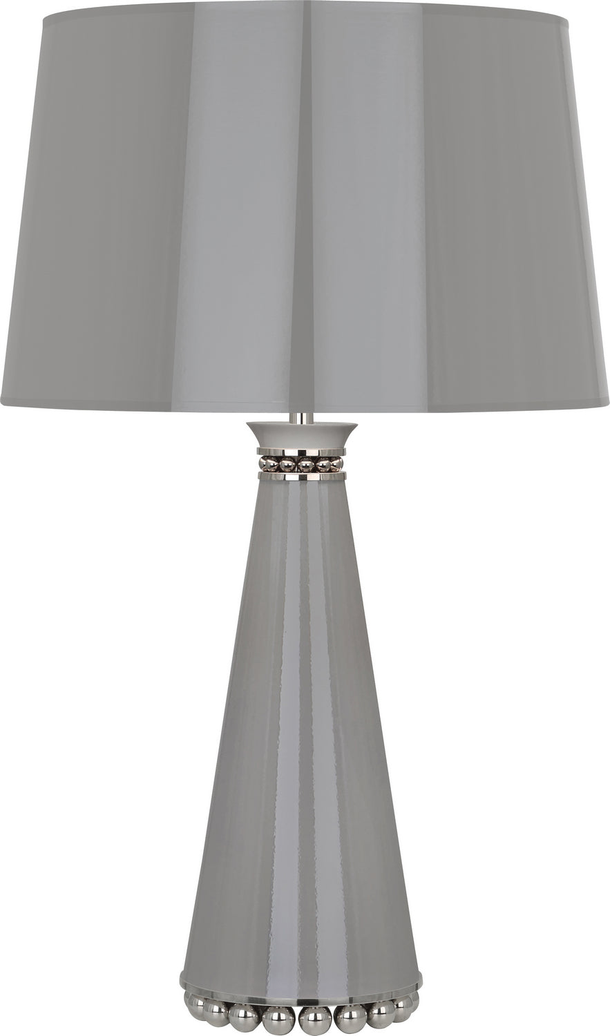 Robert Abbey - ST45 - One Light Table Lamp - Pearl - Smokey Taupe Lacquered Paint, Polished Nickel