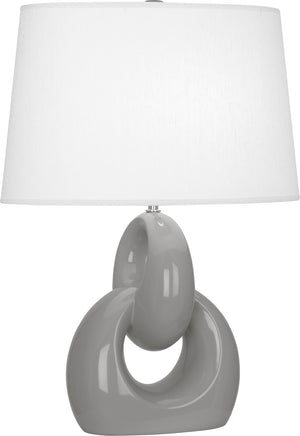 Robert Abbey - ST981 - One Light Table Lamp - Fusion - Smoky Taupe Glazed Ceramic w/Polished Nickel