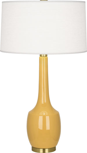 Robert Abbey - SU701 - One Light Table Lamp - Delilah - Antique Brass w/Sunset Yellow Glazed Ceramic