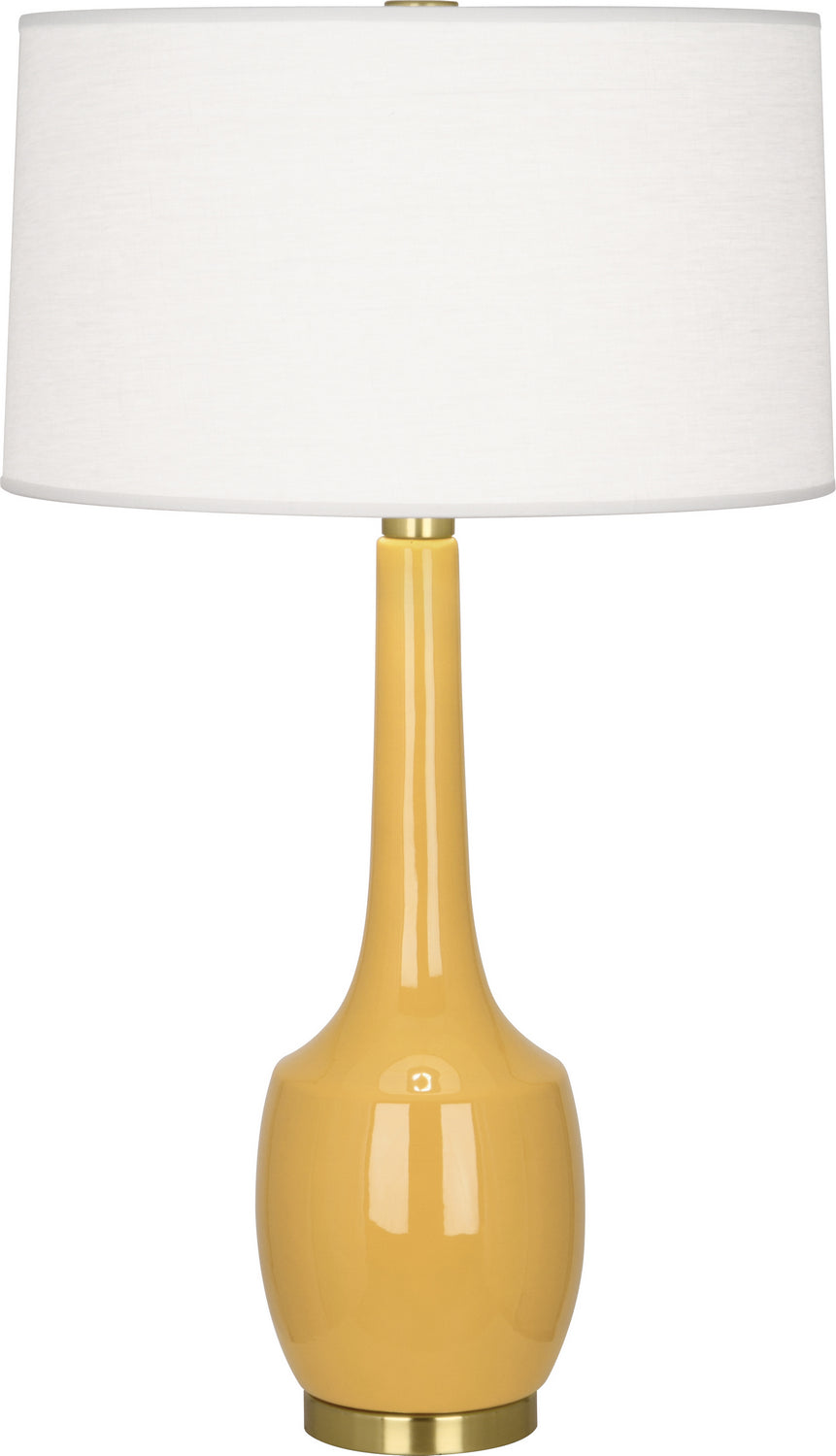 Robert Abbey - SU701 - One Light Table Lamp - Delilah - Antique Brass w/Sunset Yellow Glazed Ceramic