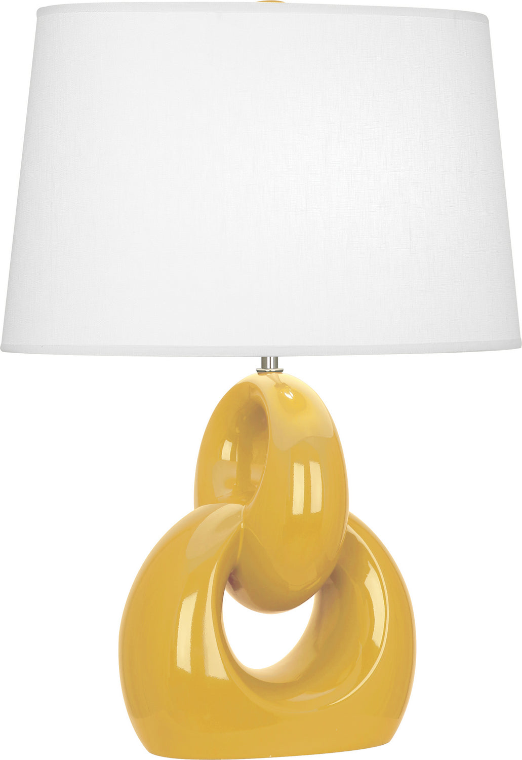 Robert Abbey - SU981 - One Light Table Lamp - Fusion - Sunset Yellow Glazed Ceramic w/Polished Nickel