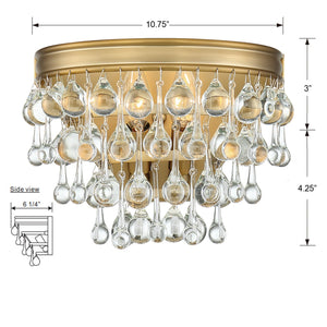 Crystorama - 132-VG - Two Light Wall Sconce - Calypso - Vibrant Gold