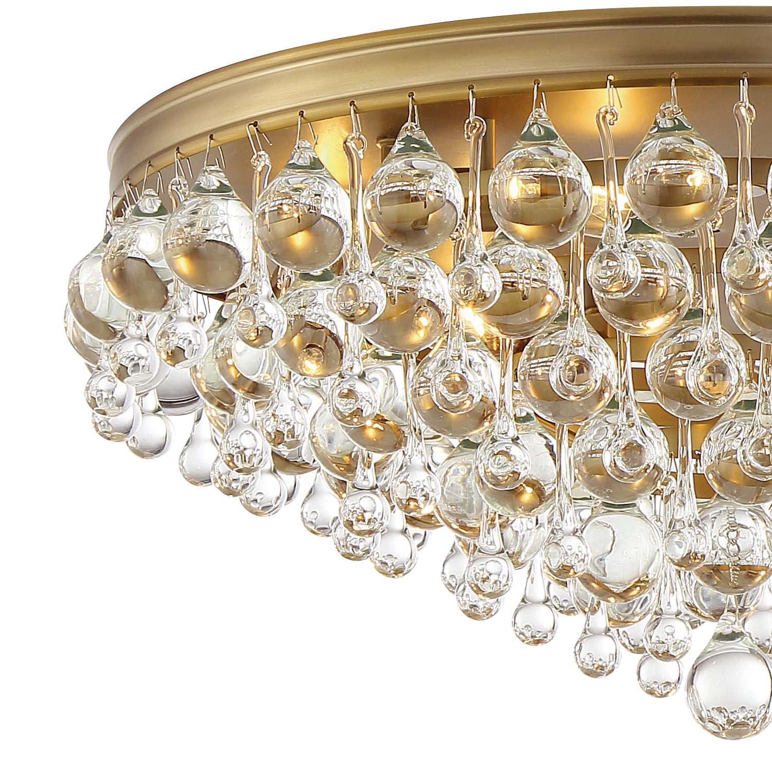 Crystorama - 138-VG - Six Light Flush Mount - Calypso - Vibrant Gold