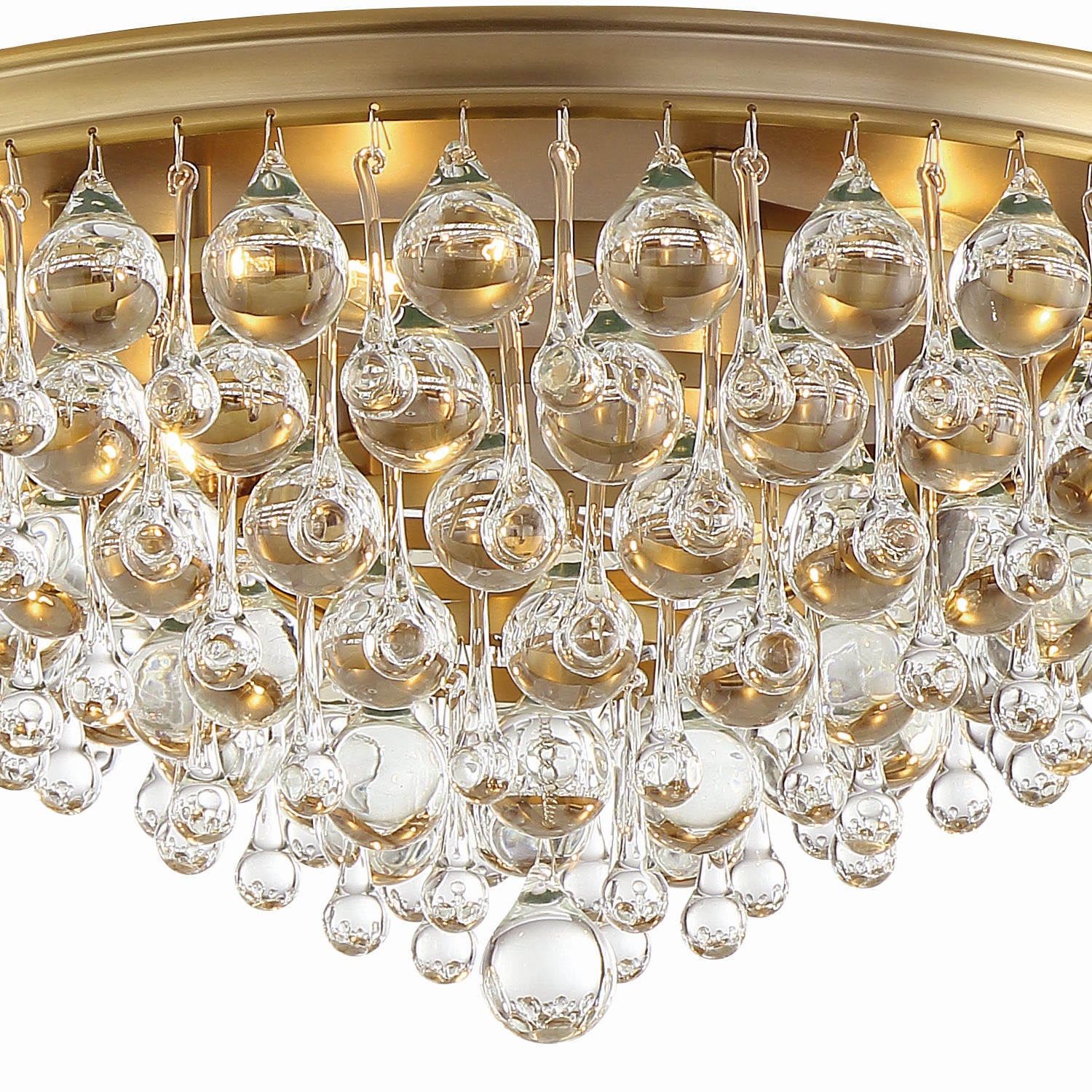 Crystorama - 138-VG - Six Light Flush Mount - Calypso - Vibrant Gold