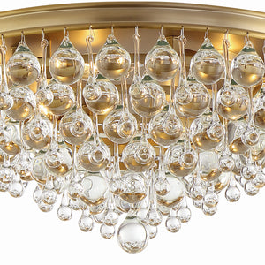 Crystorama - 138-VG - Six Light Flush Mount - Calypso - Vibrant Gold