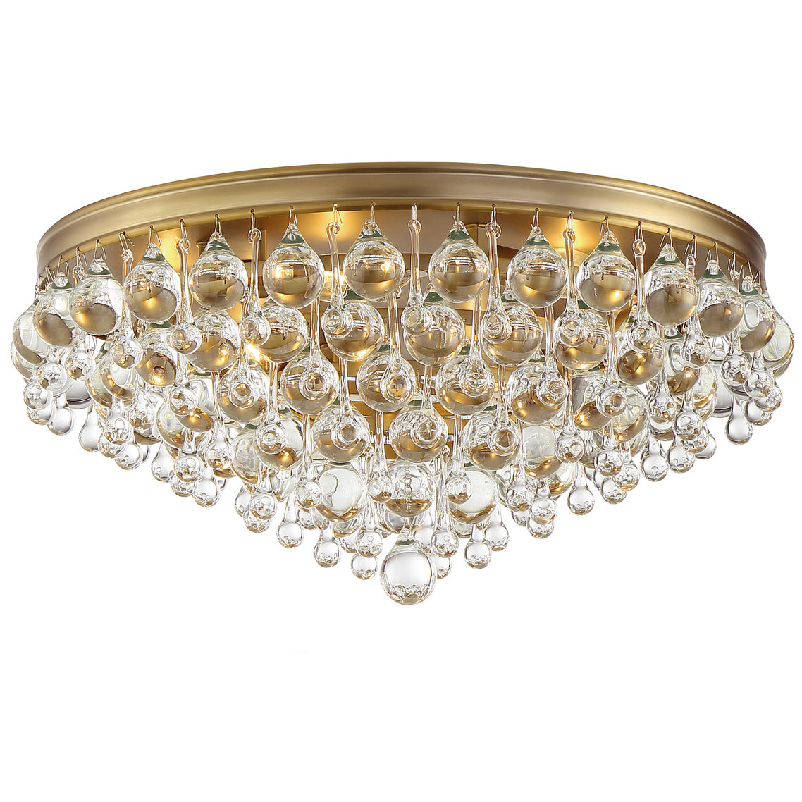 Crystorama - 138-VG - Six Light Flush Mount - Calypso - Vibrant Gold