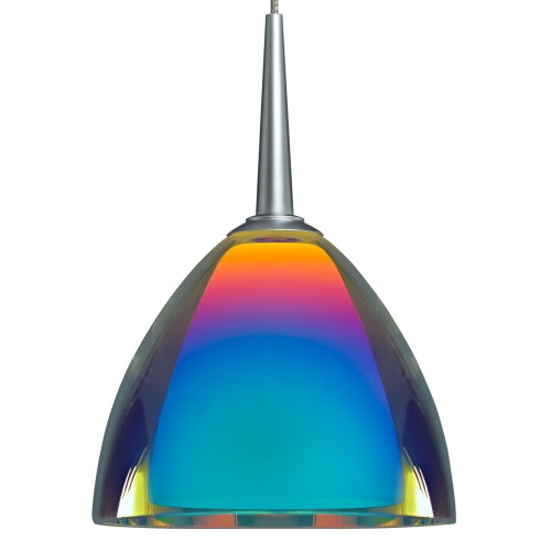 Bruck Lighting - 320908mc/MP - One Light Pendant - Rainbow - Matte Chrome