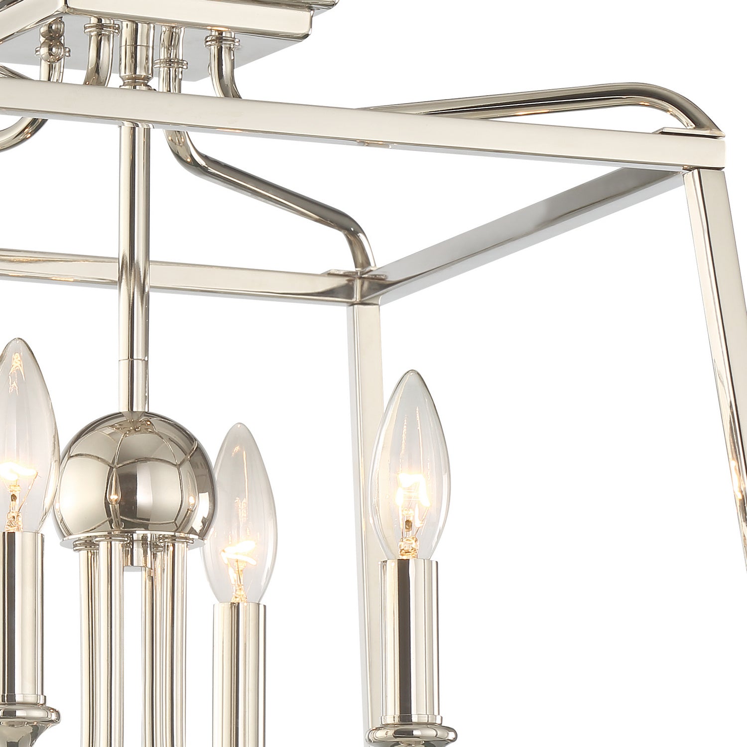 Crystorama - 2243-PN_NOSHADE - Four Light Semi Flush Mount - Sylvan - Polished Nickel