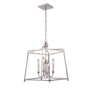 Crystorama - 2245-PN_NOSHADE - Four Light Chandelier - Sylvan - Polished Nickel