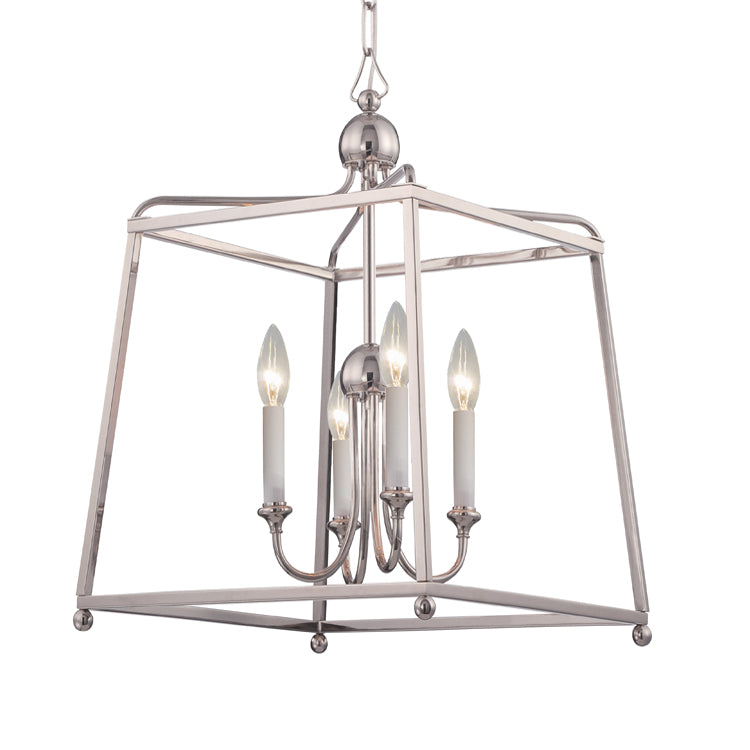 Crystorama - 2245-PN_NOSHADE - Four Light Chandelier - Sylvan - Polished Nickel