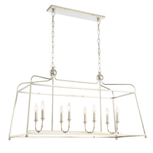 Crystorama - 2249-PN_NOSHADE - Eight Light Chandelier - Sylvan - Polished Nickel