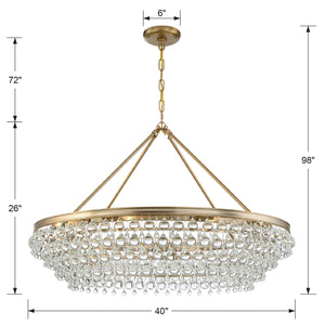 Crystorama - 278-VG - Eight Light Chandelier - Calypso - Vibrant Gold