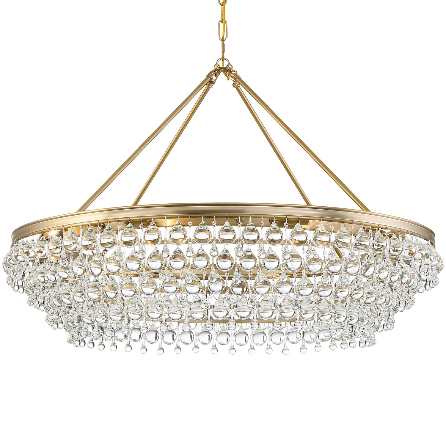 Crystorama - 278-VG - Eight Light Chandelier - Calypso - Vibrant Gold