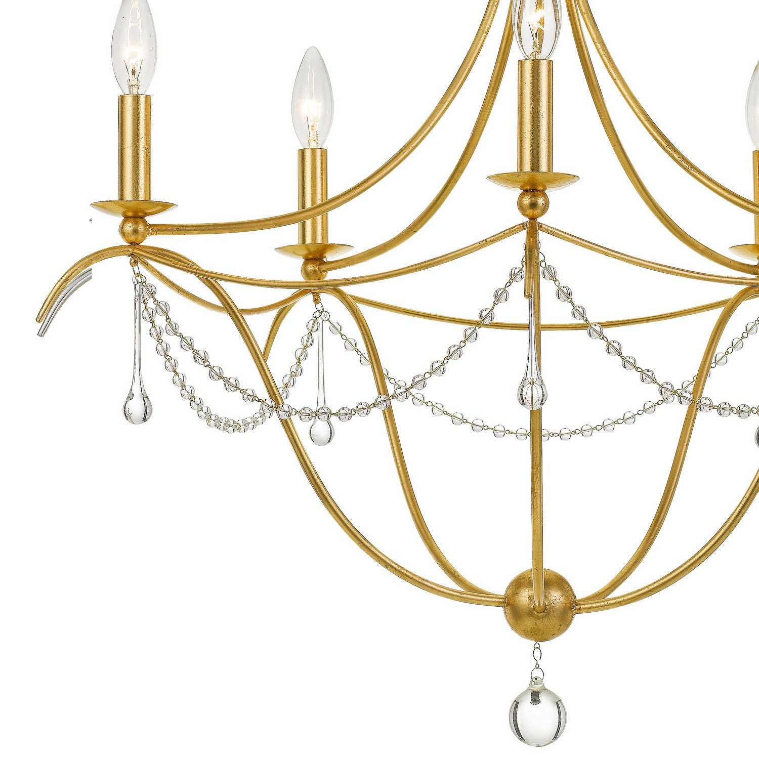 Crystorama - 425-GA - Five Light Chandelier - Metro - Antique Gold