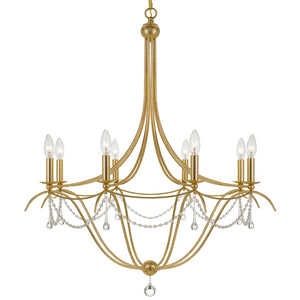 Crystorama - 428-GA - Eight Light Chandelier - Metro - Antique Gold