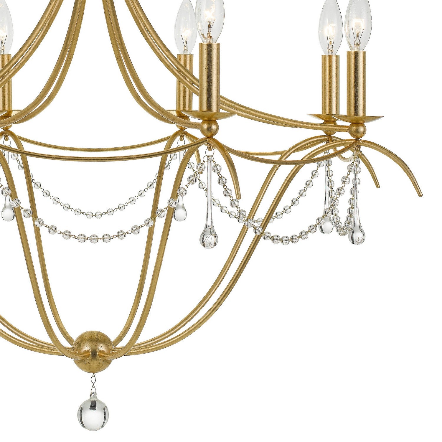 Crystorama - 428-GA - Eight Light Chandelier - Metro - Antique Gold