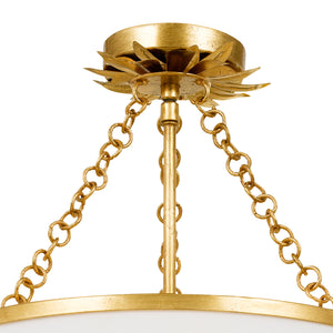 Crystorama - 513-GA_CEILING - Three Light Semi Flush Mount - Broche - Antique Gold