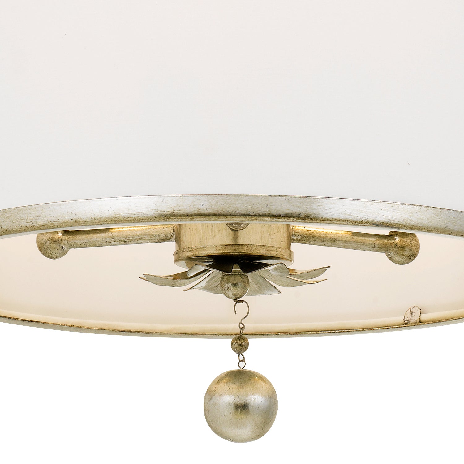 Crystorama - 513-SA_CEILING - Three Light Semi Flush Mount - Broche - Antique Silver